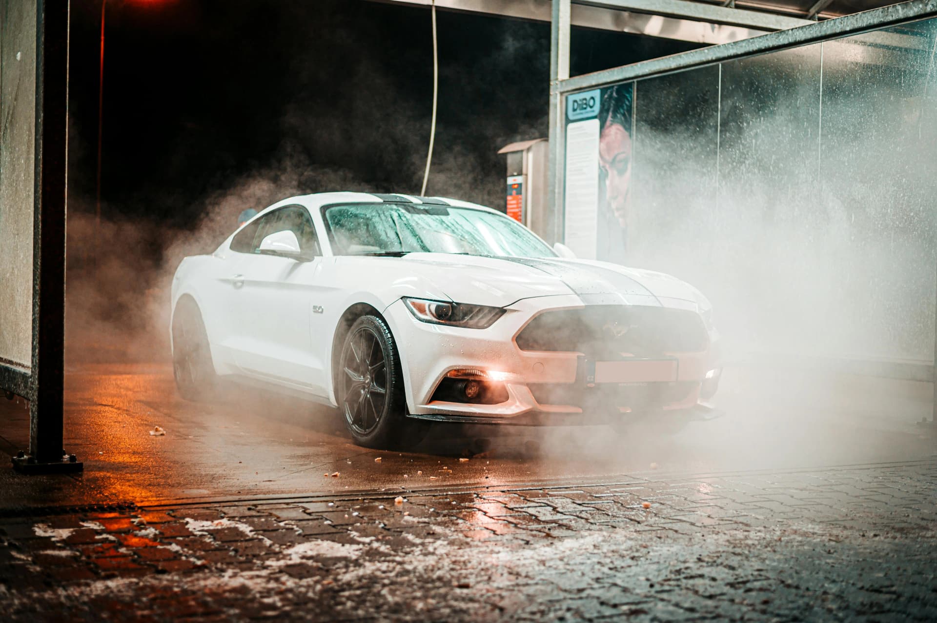 Car wash in action